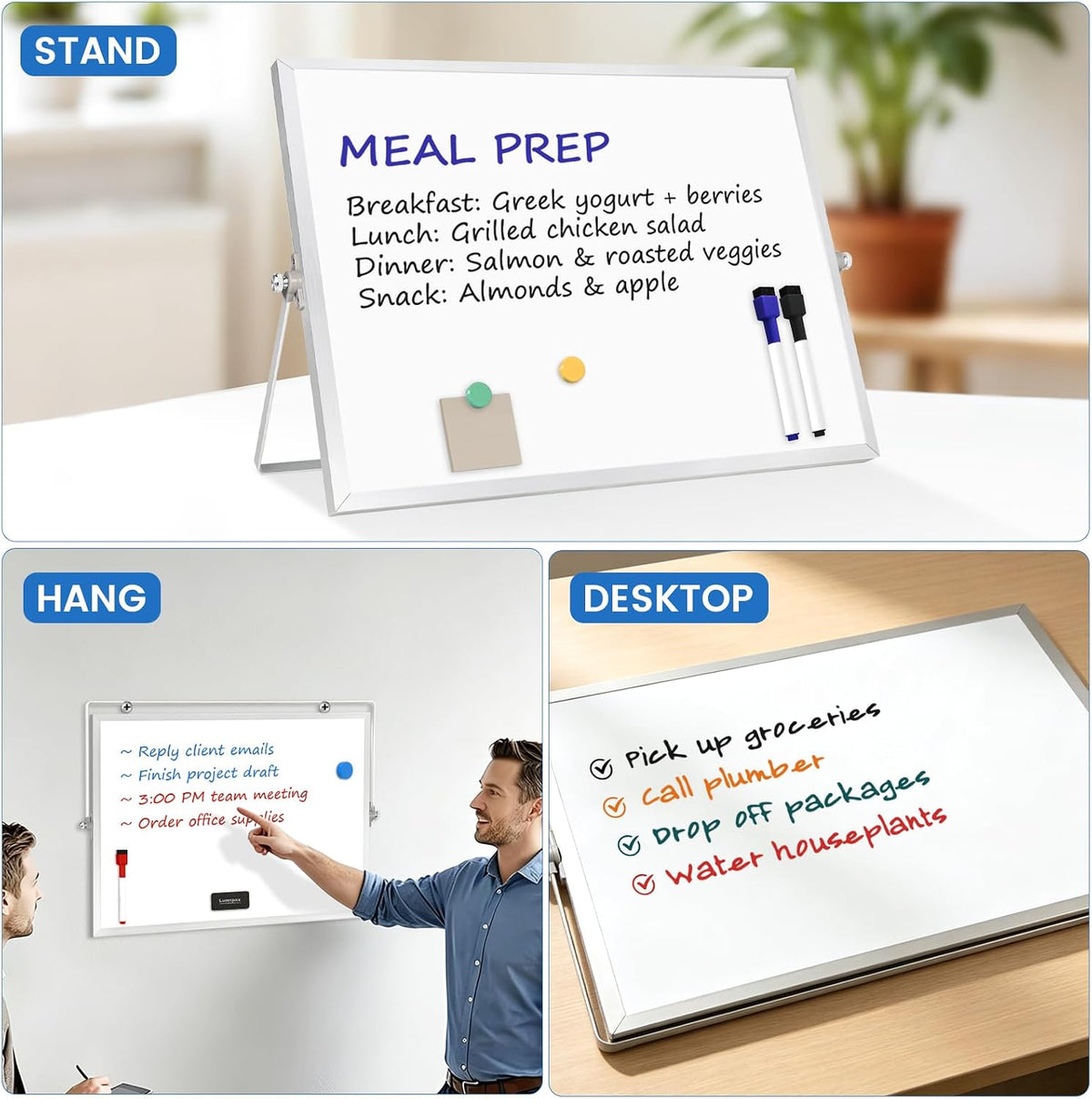 White Board with Stand, 24" x 18"