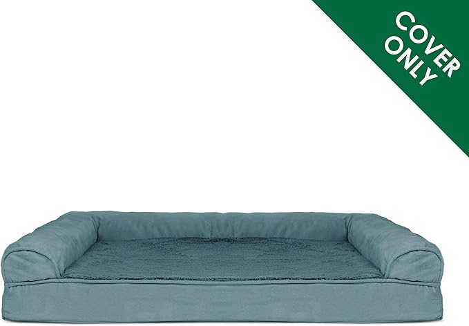 Furhaven Replacement Dog Bed Cover Plush & Suede Sofa-Style, Machine Washable - Deep Pool, Jumbo (X-Large)