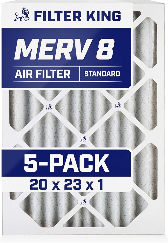 Filter King 20x23x1 Air Filter | 5-PACK | MERV 8 HVAC Pleated A/C Furnace