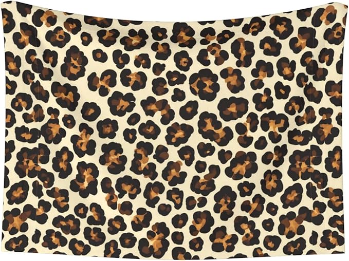 Reversible Plush Throw for Dogs and Cats, Leopard Prints Printed, Double Sided Blanket with Nubby Dot Side and Sleek Side Ideal for Cuddling Nesting Security