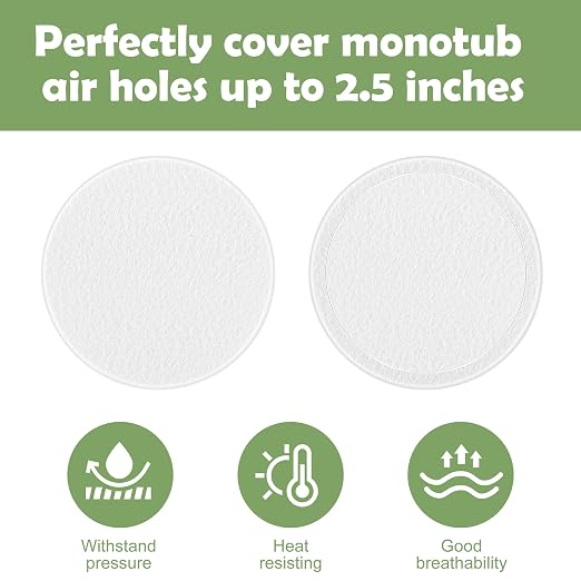 24 Pcs 2.5" Monotub Adhesive Filter Disks-3MM Thick Monotub Filter