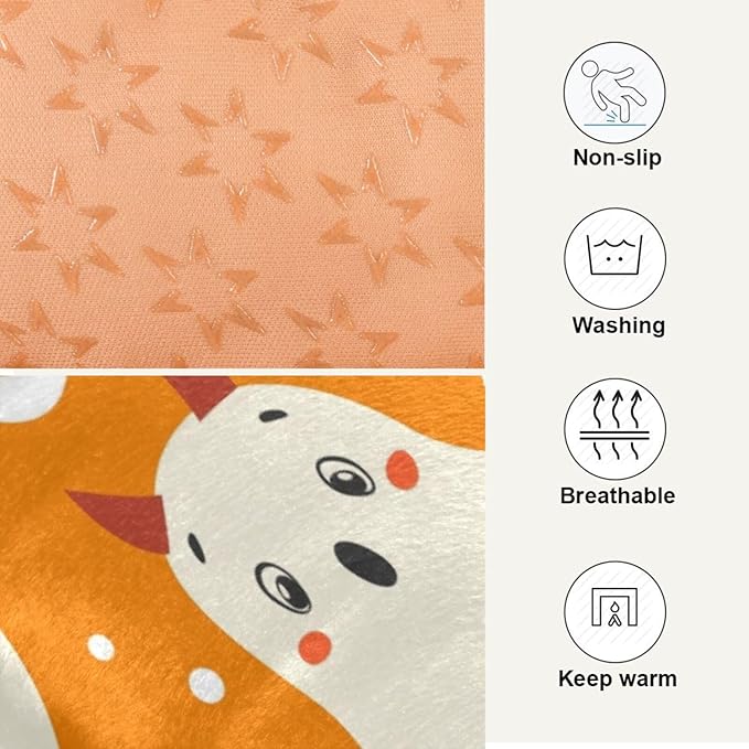 Pet Bed Halloween Ghost Bat Dog Bed Mat Absorbing Non Slip Pad Pet Sleeping Mat for Small, Medium, and Large Dogs Puppy Cat 36 in x 24 in