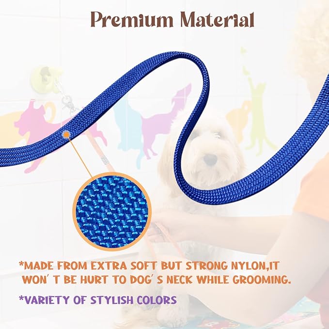 Pet Grooming Loop for Dogs - Nylon Restraint Noose Adjustable Slip Rope Dog Grooming Supplies for Dog Grooming Arm and Pet Grooming Table - 3 Pack