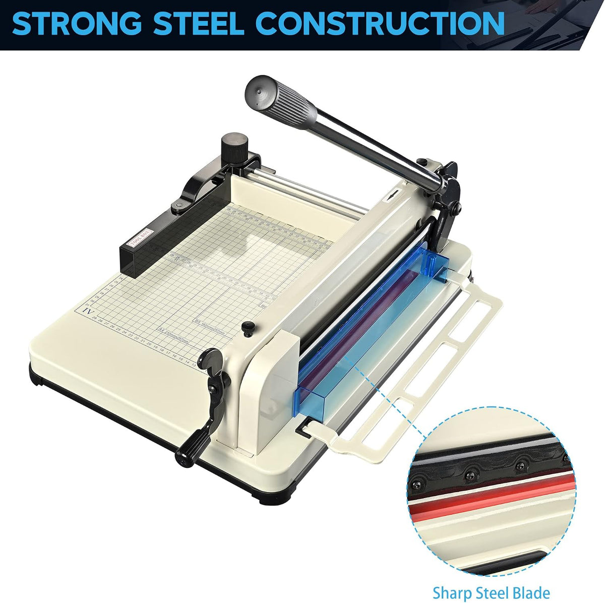 Yescom 12" Paper Cutter Heavy Duty A4-12" Commercial Guillotine 400 Sheets