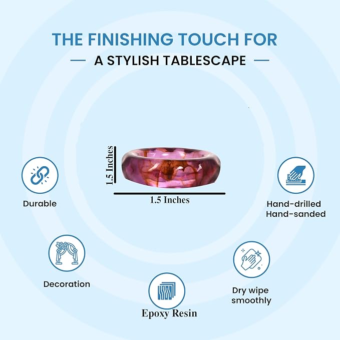 Resin Napkin Rings, Spring Color Epoxy Holders | Epoxy resin, glossy finish