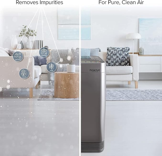 Nuwave OxyPure 2-Pack Genuine Replacement HEPA/Carbon Combo Filter, Removes