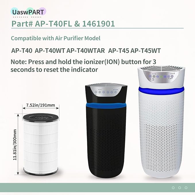AP-T45 AP-T40FL Replacement Filter Compatible