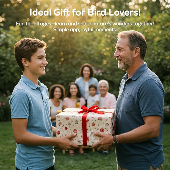 wansview Bird Feeder with Camera-Smart Bird Feeders for Outdoors Solar Powered, Birdhouse with Cam & Instant Alert, 2K Live Video, AI Identify Species, Ideal Gift for Tech Lovers, F1, Brown, 2.4G WiFi
