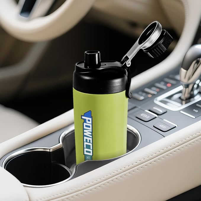 Ceramic Lined Water Bottle, 18 oz Insulated Travel Mug