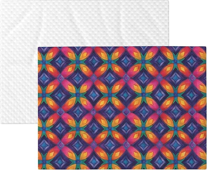 Waterproof Dog Blanket Soft Pet Blanket for Puppy Cat, Fleece Cat Throw Blankets for Furniture Bed Couch Sofa Reversible - Retro Tie Dye Stained Glass 3