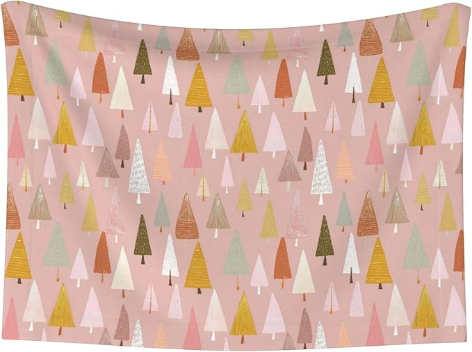 Waterproof Dog Blanket Soft Pet Blanket for Puppy Cat, Fleece Cat Throw Blankets for Furniture Bed Couch Sofa Reversible - Pastel Christmas Trees on Pink 3
