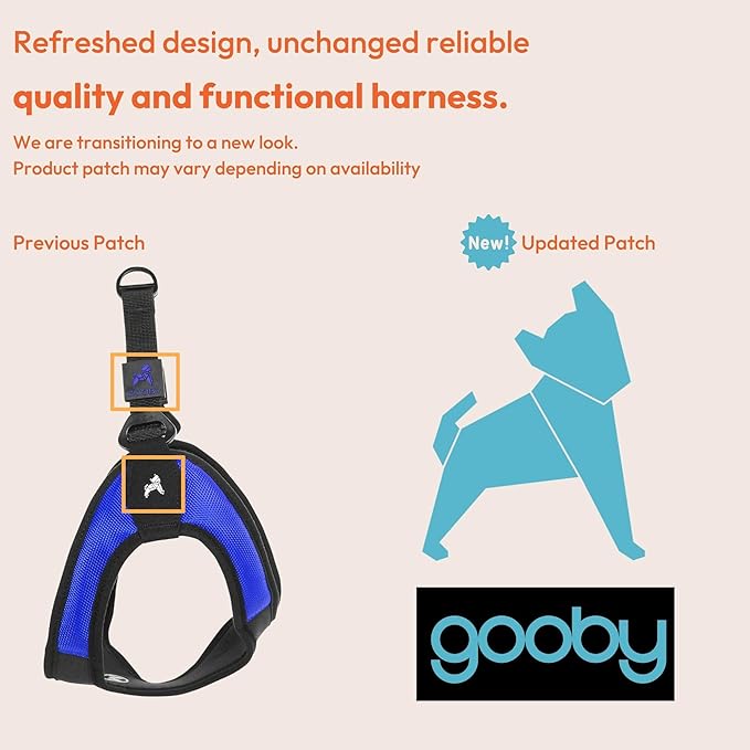 Gooby Escape Free Easy Fit Harness - Orange, Large - No Pull Step-in Patented Small Dog Harness with Quick Release Buckle - Perfect On The Go No Pull Harness for Small Dogs or Medium Dog Harness