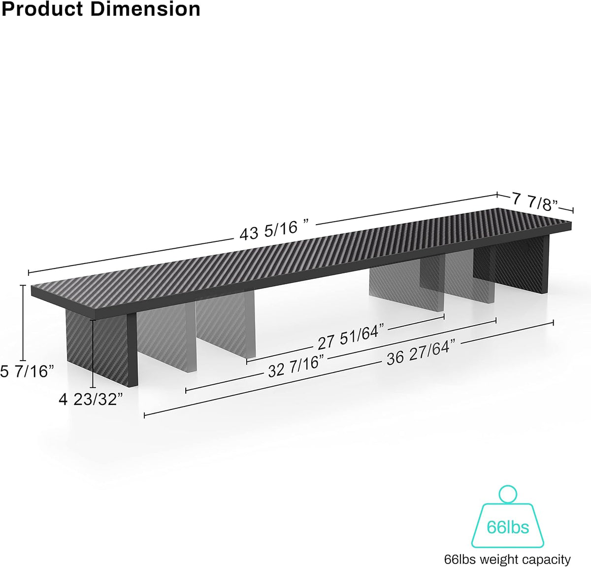 EUREKA ERGONOMIC Dual Monitor Stand Adjustable Carbon Fiber