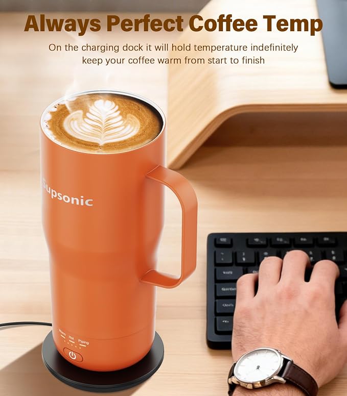 Supsonic Heated Coffee Mug, 20oz Electric Temperature Control Cup | Keeps