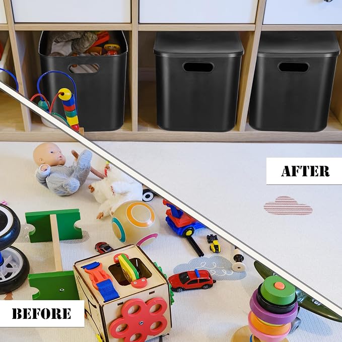 Hoolerry 8 Pieces Colorful Storage Bins