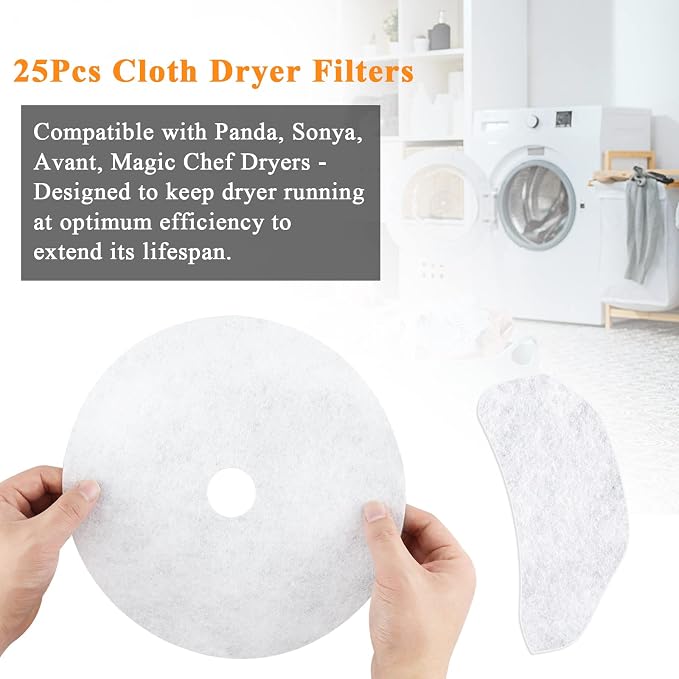 25PCS Cloth Dryer Exhaust Filter
