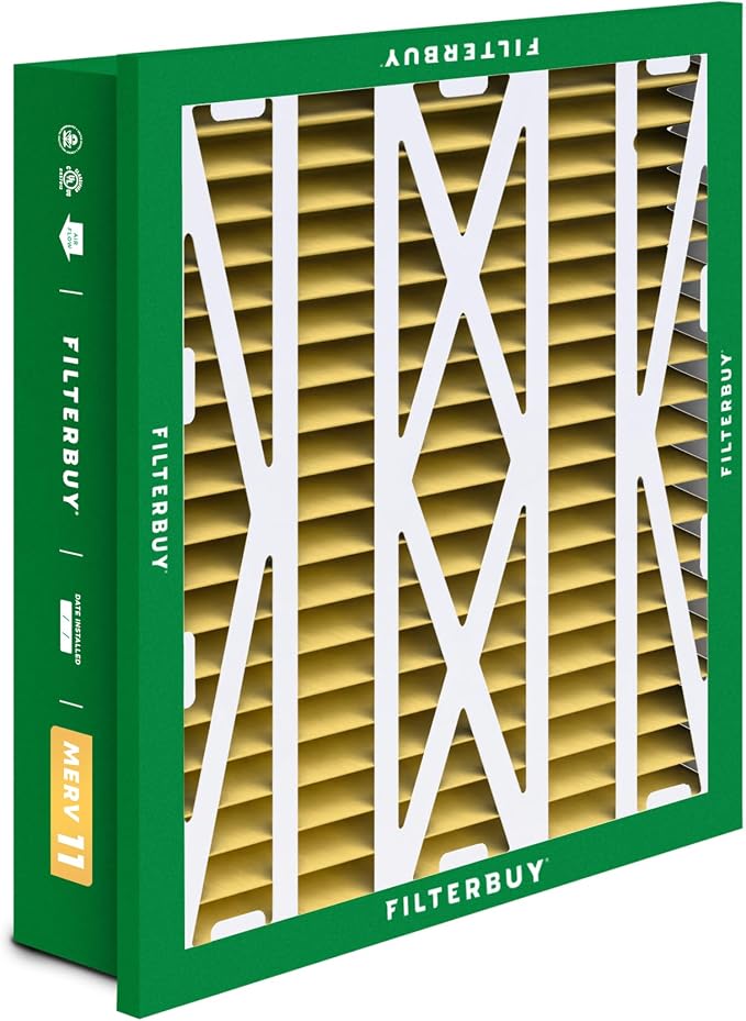 Filterbuy 20x25x5 Air Filter MERV 11 Superior Pet & Allergy Defense,