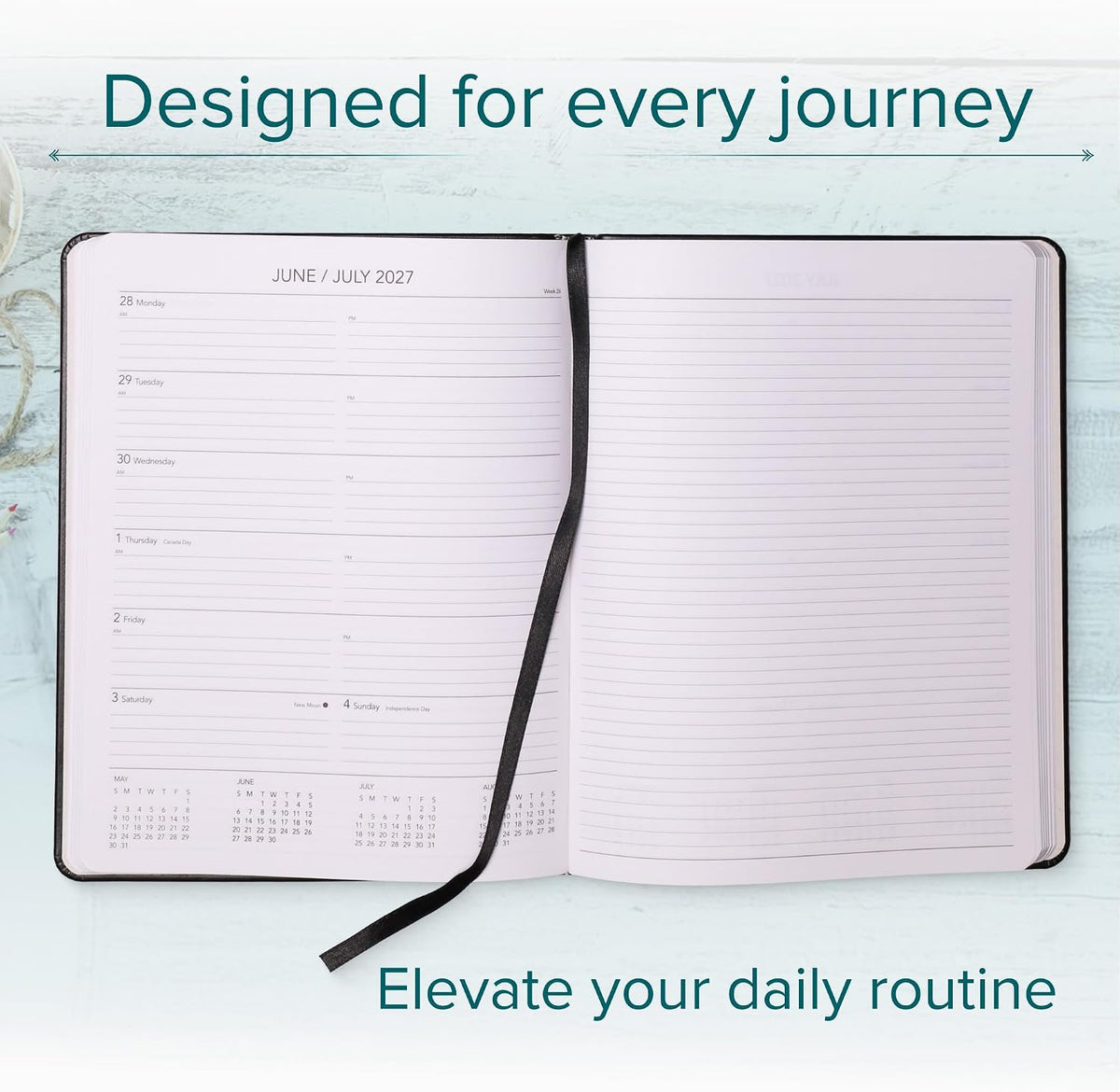 Harbor Weekly Journal Notebook Planner 2027 Leida Pine