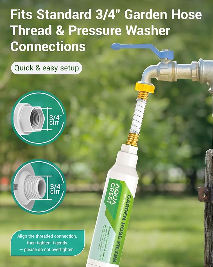 AQUACREST Garden Hose Water Filter