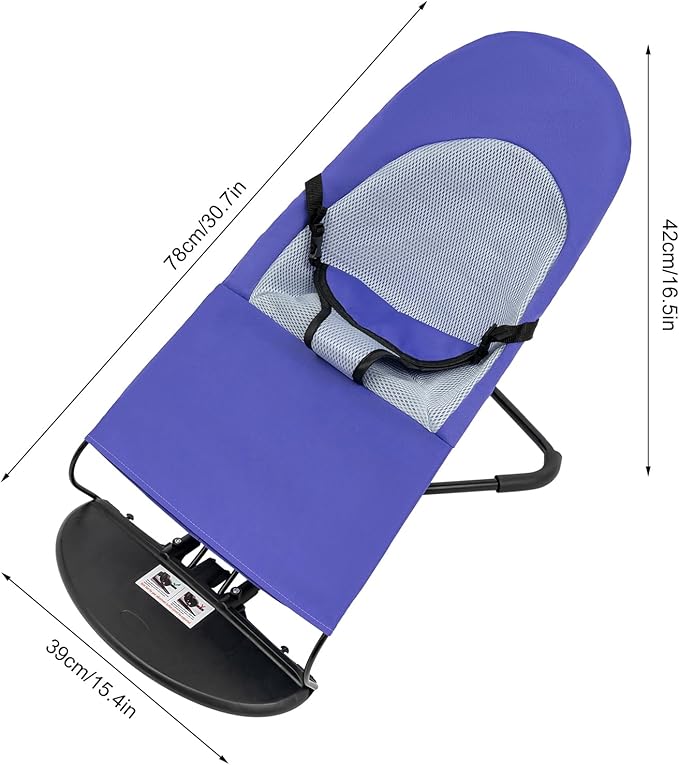 Pet Rocker Bed,Portable Pet Rocking Chair,Foldable Dog Bed,Washable Cat Cot,3-Position Height Adjustable for Cats Dogs up to 33 lbs (Purple)