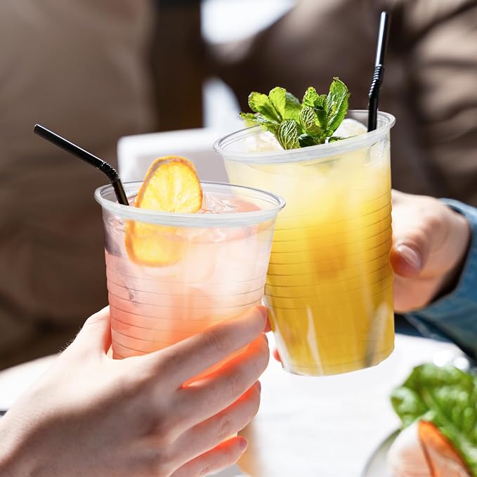 Lamosi 1000 Pack 16 oz Plastic Cups, Disposable Clear Plastic Drinking Cups |