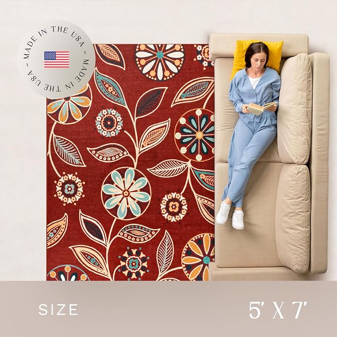 Maples Rugs Reggie Floral Area Rug