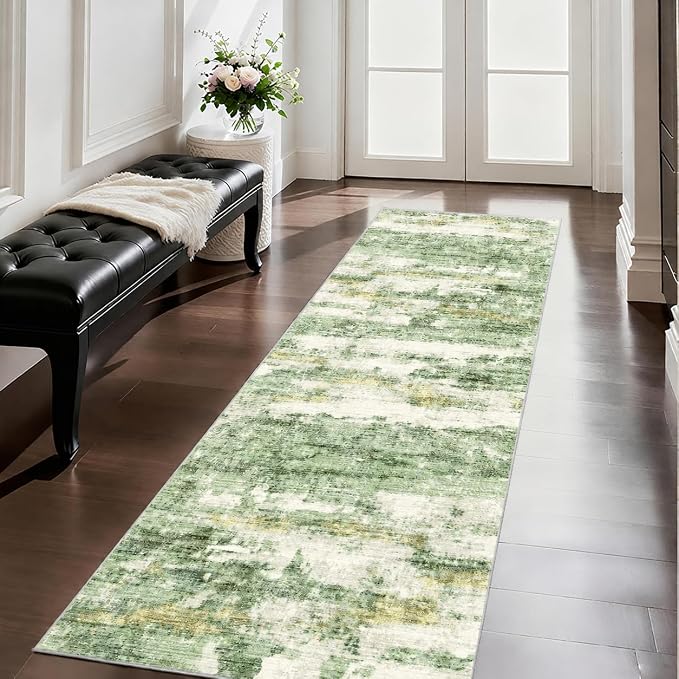Washable Runners for Hallway 2x6 Runner Rug, Ultra-Thin Kitchen Runner Rugs