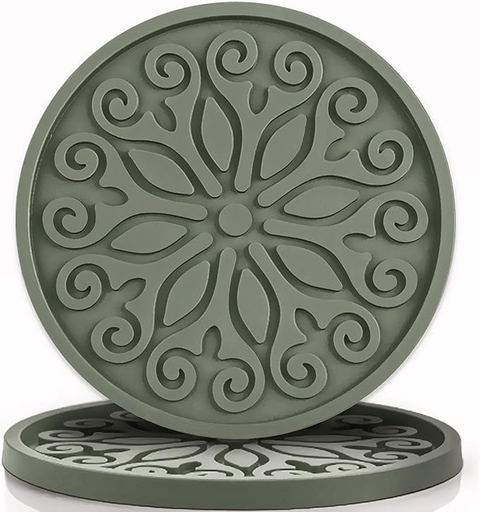 Silicone Coasters for Drinks, Resistant Reusable Drink Coasters-Great Gift for