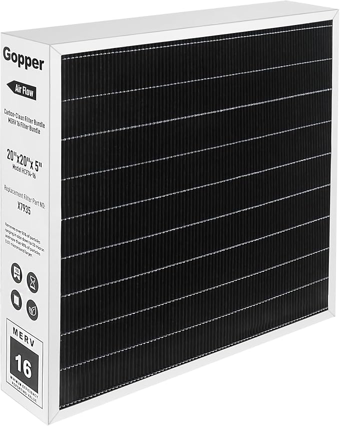 X7935 20x20x5 Air Filter MERV 16, Replacement Media