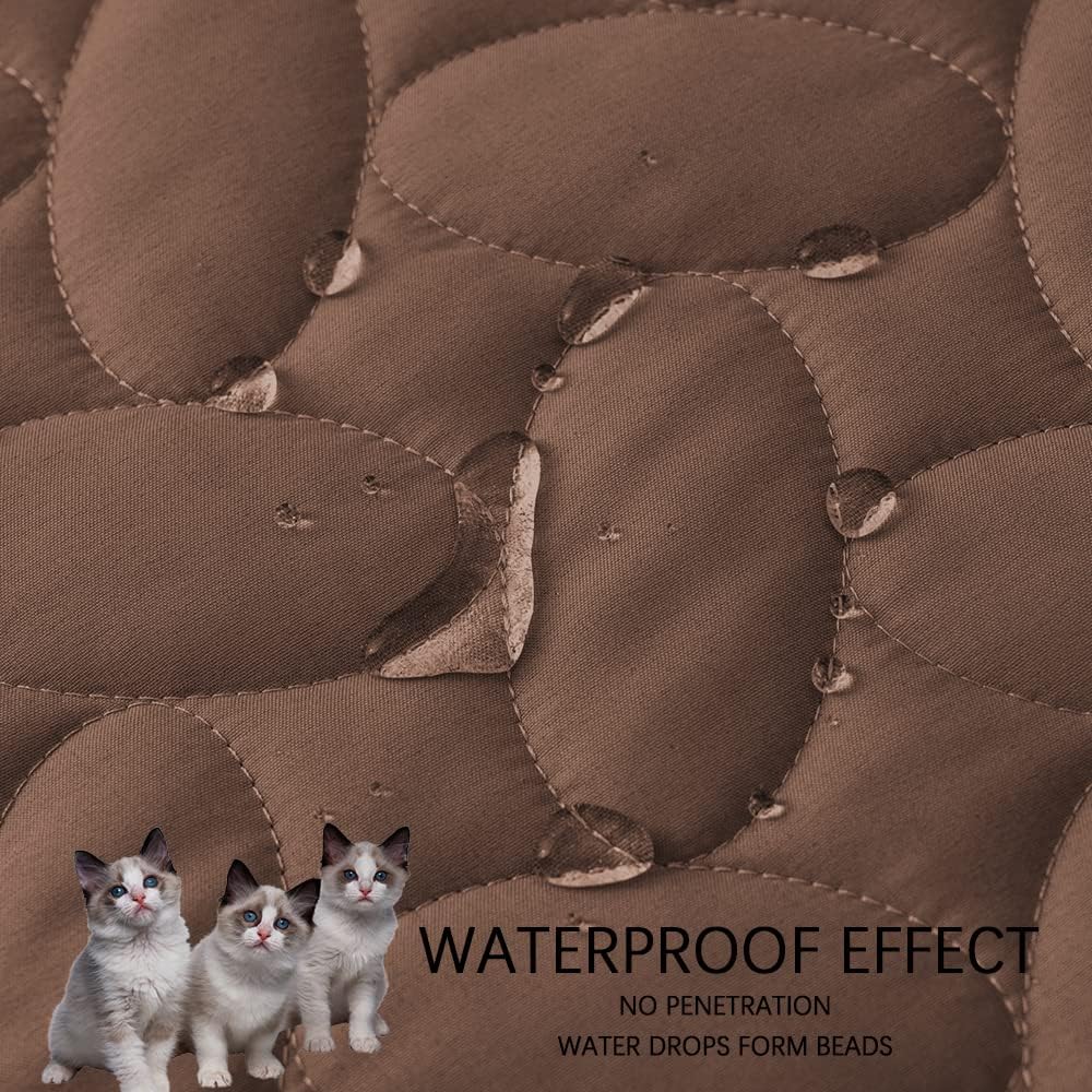 Ameritex Pet Bed Cover Dog Bed Blanket for Sofa and Furniture Waterproof New Pattern Design (40x50 Inch, Chocolate)