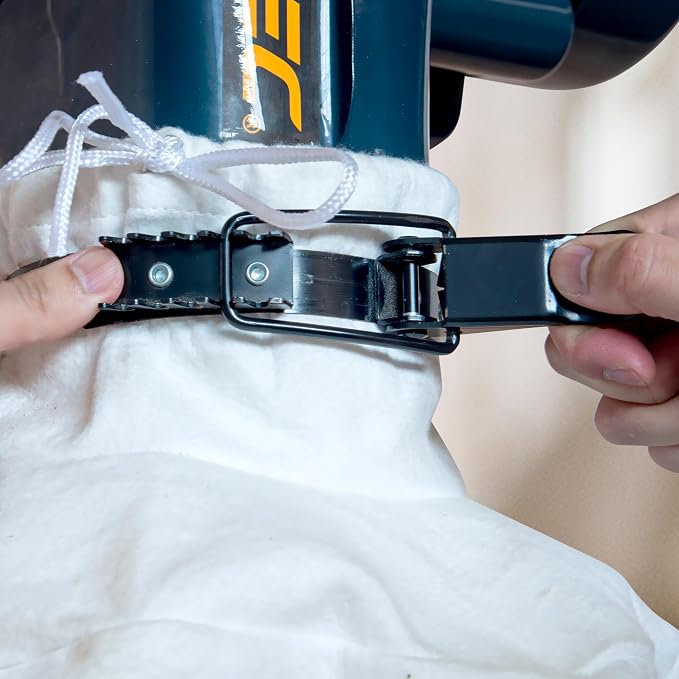 POWERTEC Dust Collector Bag w/ 5" Band Clamp Kit, 1 Micron Dust Bag & 4-3/4" to