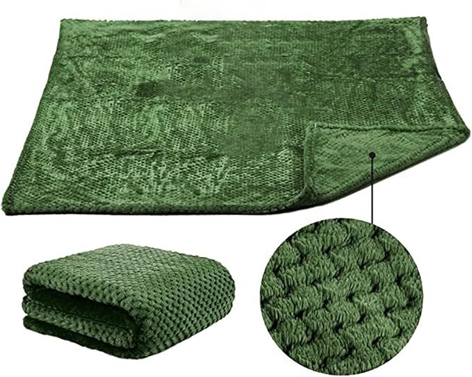Pet Blanket Warm Soft Dog Blankets Washable Cat Throw Blankets Sofa Bed Couch Furniture Protector Cover for Small Medium Large Dogs Cats, Green, 63" x 79"