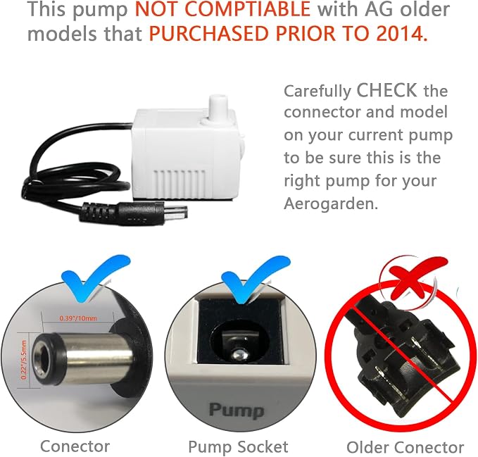 Aerogarden Replacement Pump Compatible