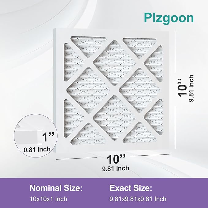 10x10x1 Air Filter MERV 11 MPR 1000 Pleated Air Conditioner Filter
