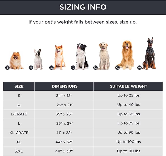 Bedsure Washable Dog Crate Bed for Large Dogs, Soft Foam Floor Pet Mat, Versatile Lightweight Pet Crate Pad for Cages