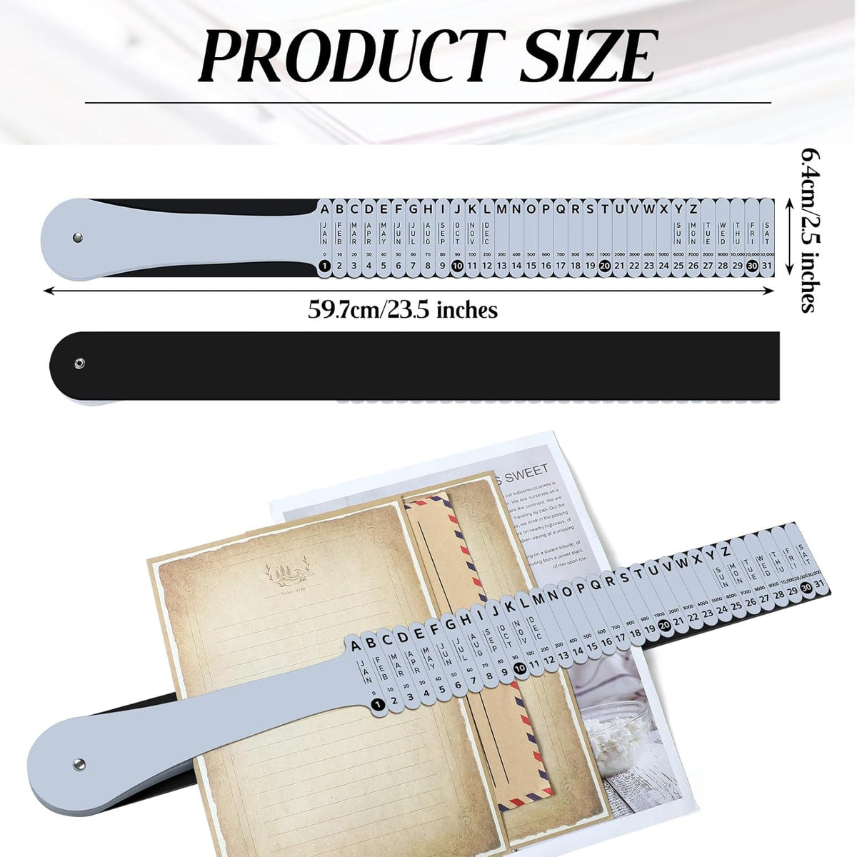 PerKoop Paper Document Sorter Plastic Alphabetical File Organizer, 2 Sets