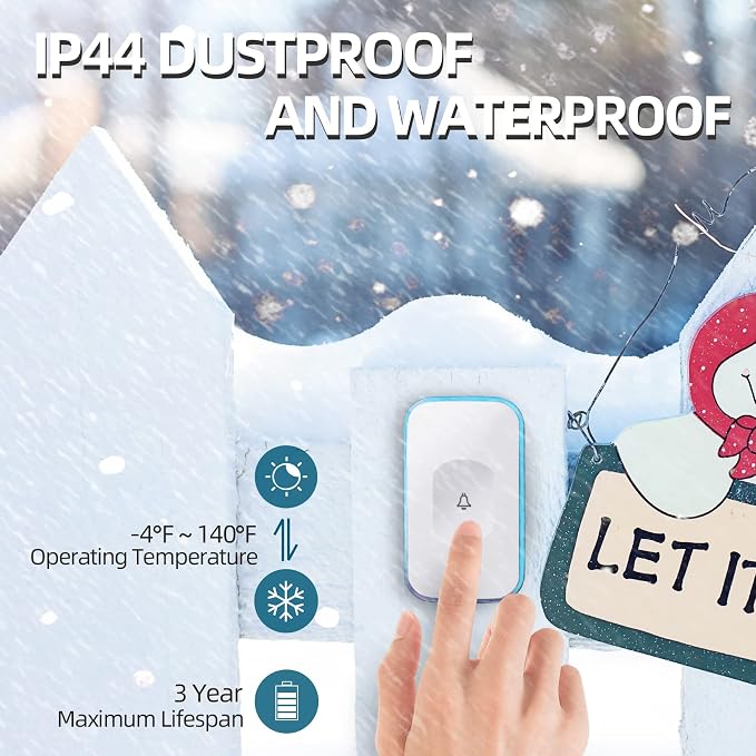 Wireless Doorbell 1200Ft Door Bells