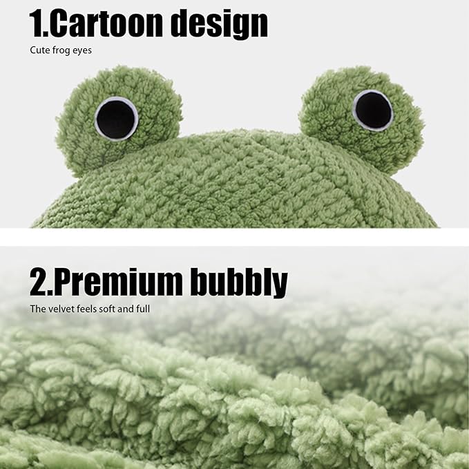 Naisicore Plush Frog Donut Cat & Dog Bed, 40cm/15.7inch, Winter Warm, Soft Detachable, Small Dogs & Cats (Style 2)