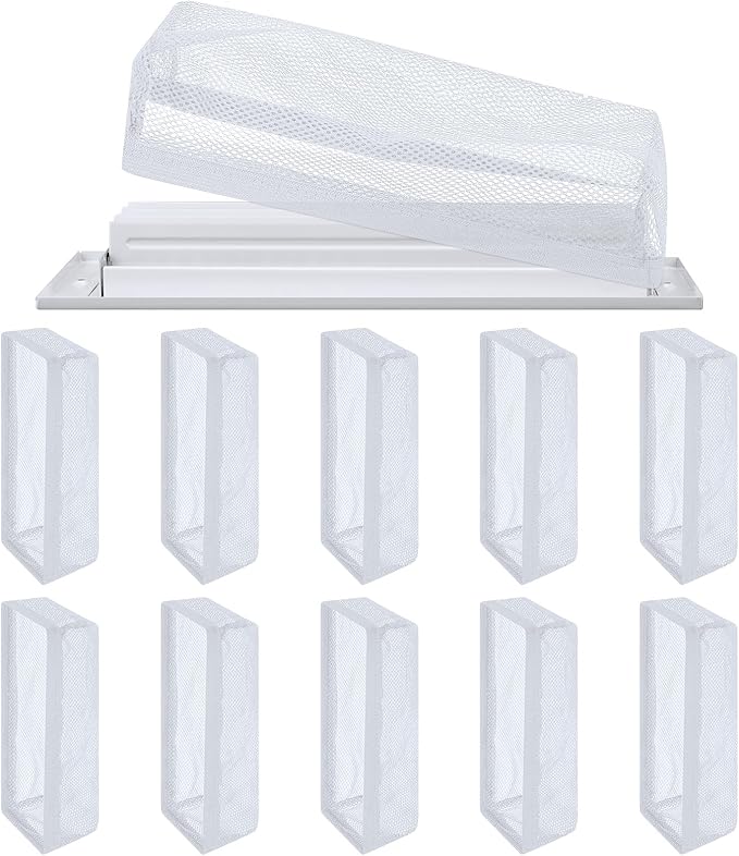 Zonon 12 Pcs 4 x 10 Inch Floor Register Trap Cover Vent Screen