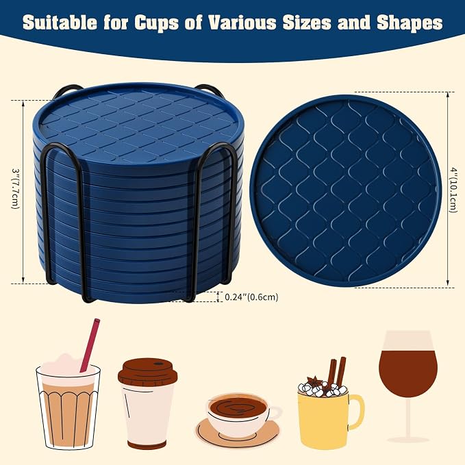 Coasters, Drink Coasters Set of 8