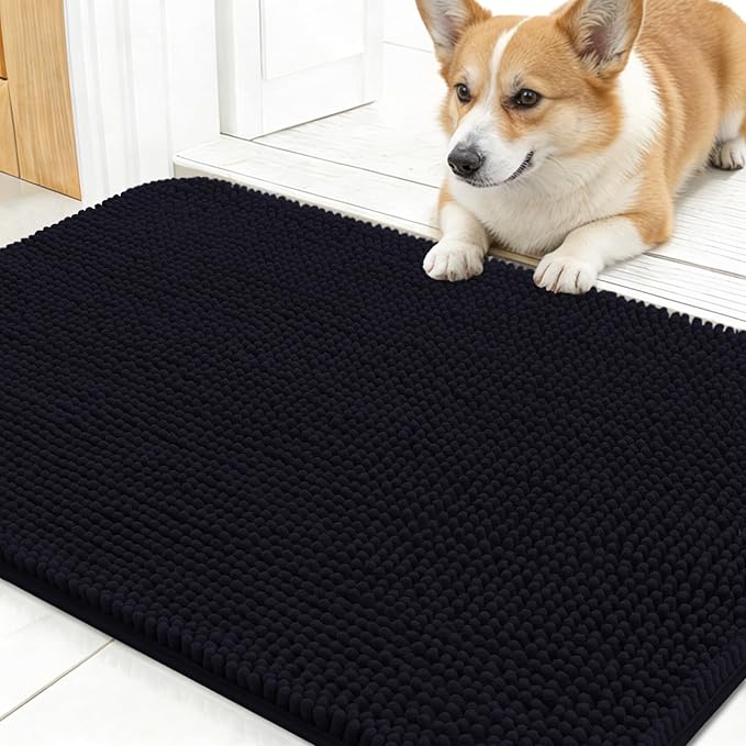 OLANLY Dog Door Mat for Muddy Paws 30x17, Absorbs Moisture and Dirt, Absorbent