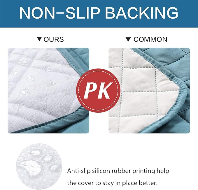 Waterproof Dog Bed Covers for Couch Protection, Water-Resistant Soft Dog Pet Blanket Anti-Slip Dog Blanket for Bed, for Furniture Bed Couch Sofa (Gray Blue,40x50inch)