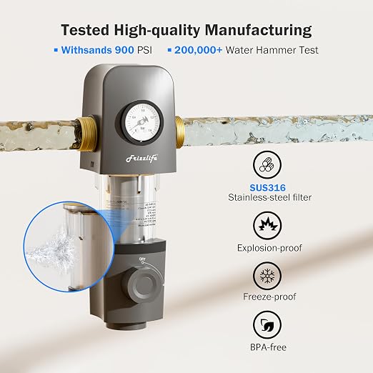 Frizzlife 40 & 100 Micron Spin Down Sediment Water Filter
