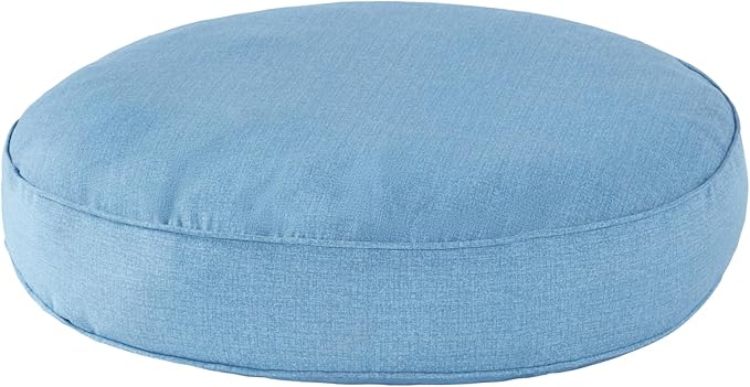 Gordie Round Indoor/Outdoor Pillow Style Dog Bed, Blue Heather, Medium