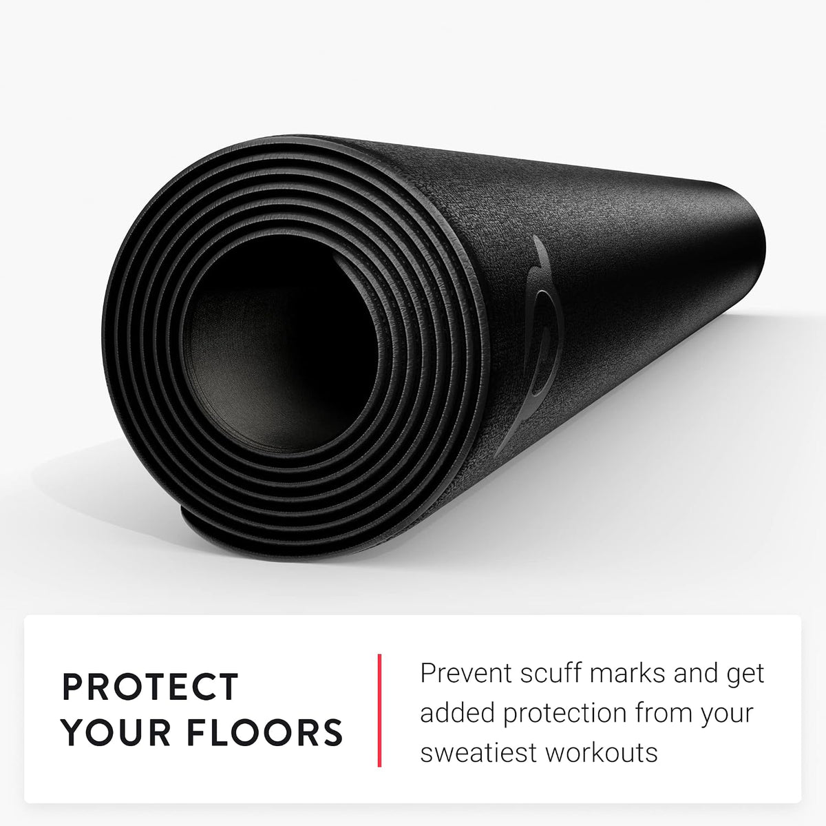 Peloton Bike Mat, Exercise Equipment Floor Protector, Black, 72" x 36"