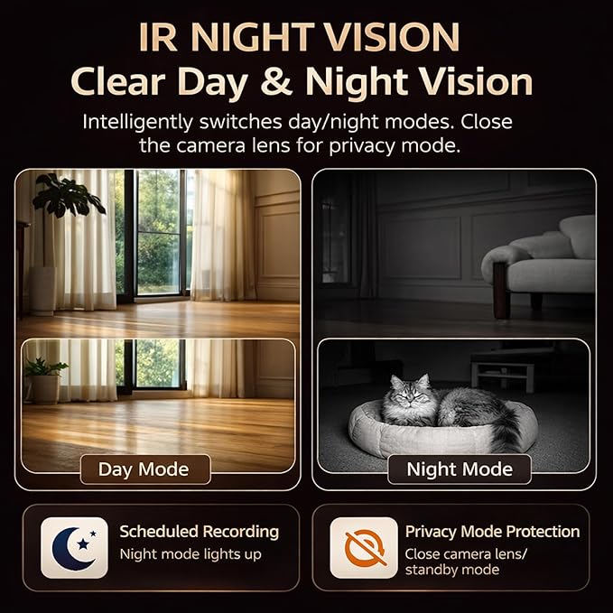 Denash Robot Camera on Wheels,1080P Movable Indoor Camera with Remote Interaction, 2 Way Talk, Night Vision, Motion Detection, Auto Recharge, APP Control Home Security Cam for Pet, Elderly, Baby