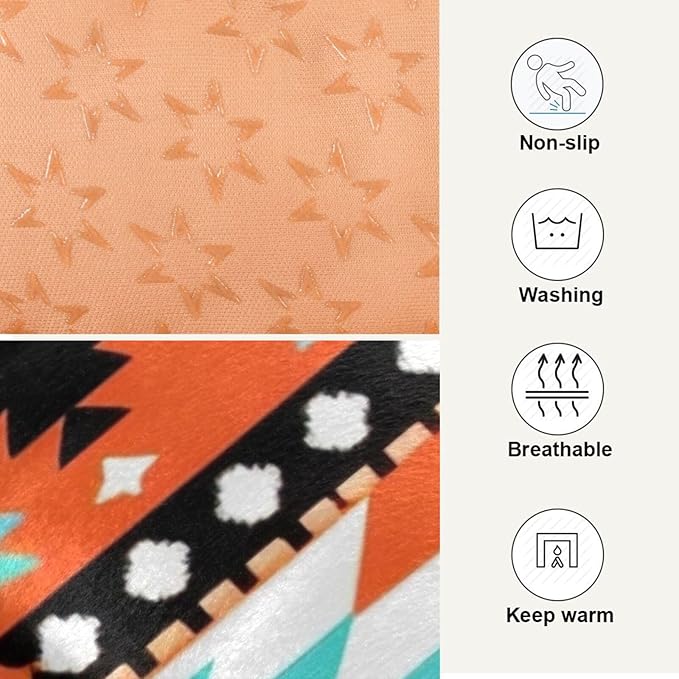 Aztec Navajo Pet Bed Mat for Dog Cat Crate Pad Non-Slip Bottom Design Washable Cushion Padding Pet Sleeping Bed, 36"x24"