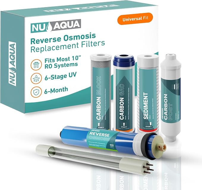 NU Aqua Reverse Osmosis Water Filter System Replacement Set