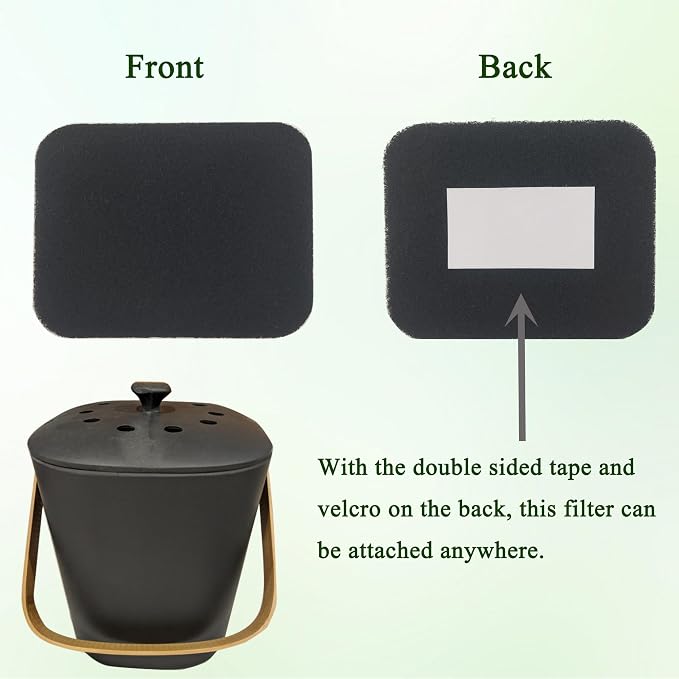 Compost Bin Odor Filters Replacement Oval Activated Carbon Filters