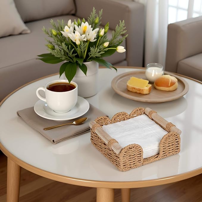 CubesLand Square Scalloped Napkin Holder